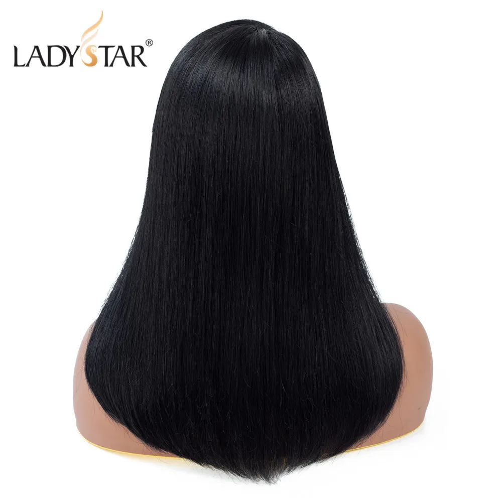 LADYSTAR афро кудрявые u-части парик человеческие волосы парики бразильские Remy человеческие волосы парики 10 дюймов для черных женщин