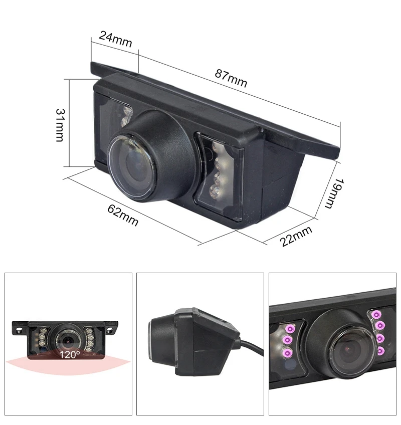 DIYKIT беспроводной " автомобильный монитор заднего вида авто парковка Vedio+ светодиодный ночного видения резервная камера заднего вида HD Автомобильная камера заднего вида
