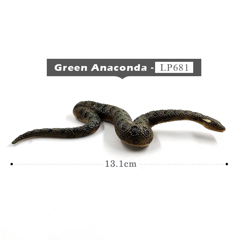 Green Anaconda Новая змеиная Кобра питон зеленая фигурка Анаконда модель животного домашний декор миниатюрное украшение для сада в виде Феи аксессуары - Цвет: Green Anaconda