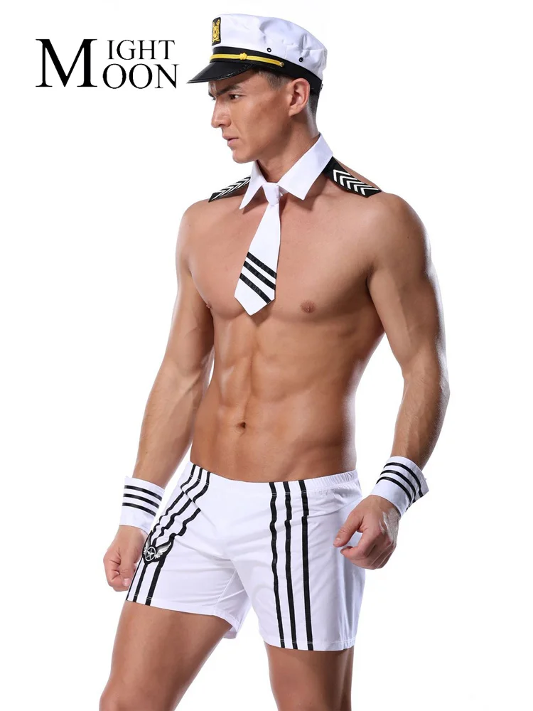 MOONIGHT сексуальный облегающий белый моряк костюм моряка горячие эротические