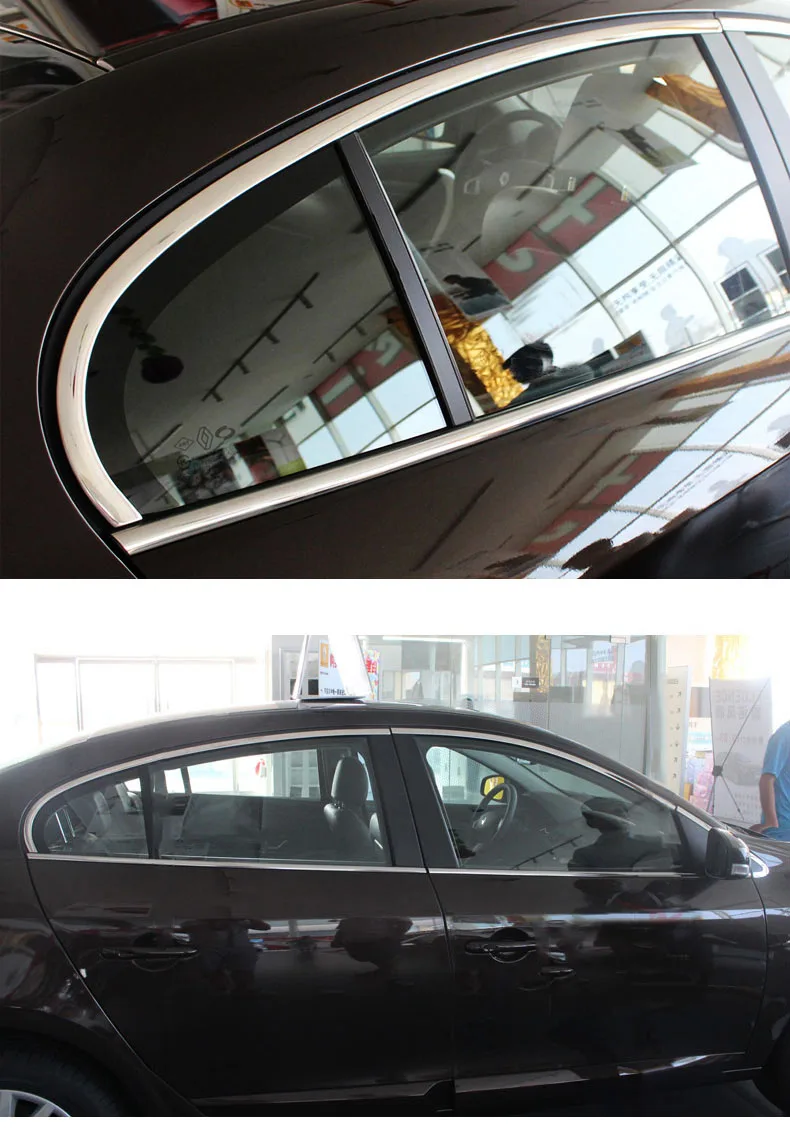 Lsrtw2017 304 нержавеющая сталь окна автомобиля планки для renault fluence 2010 2011 2012 2013 samsung SM3