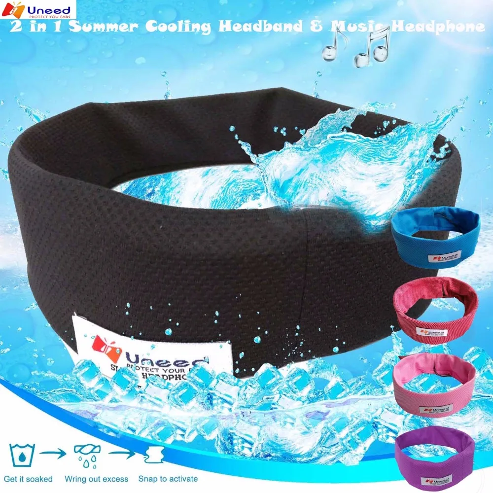 Анти шум спортивные оголовье наушников охлаждения летом 3 5 мм непроницаемые