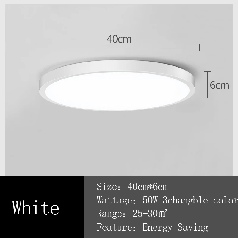 Marcon White 50W 220V светодиодный потолочный светильник для дома круглый потолочный светильник Панель 30 Вт, 50 Вт, ручная сборка поверхности Cocina аккесорио потолочный для Кухня Освещение в гостиную - Цвет корпуса: Marcon White 50W