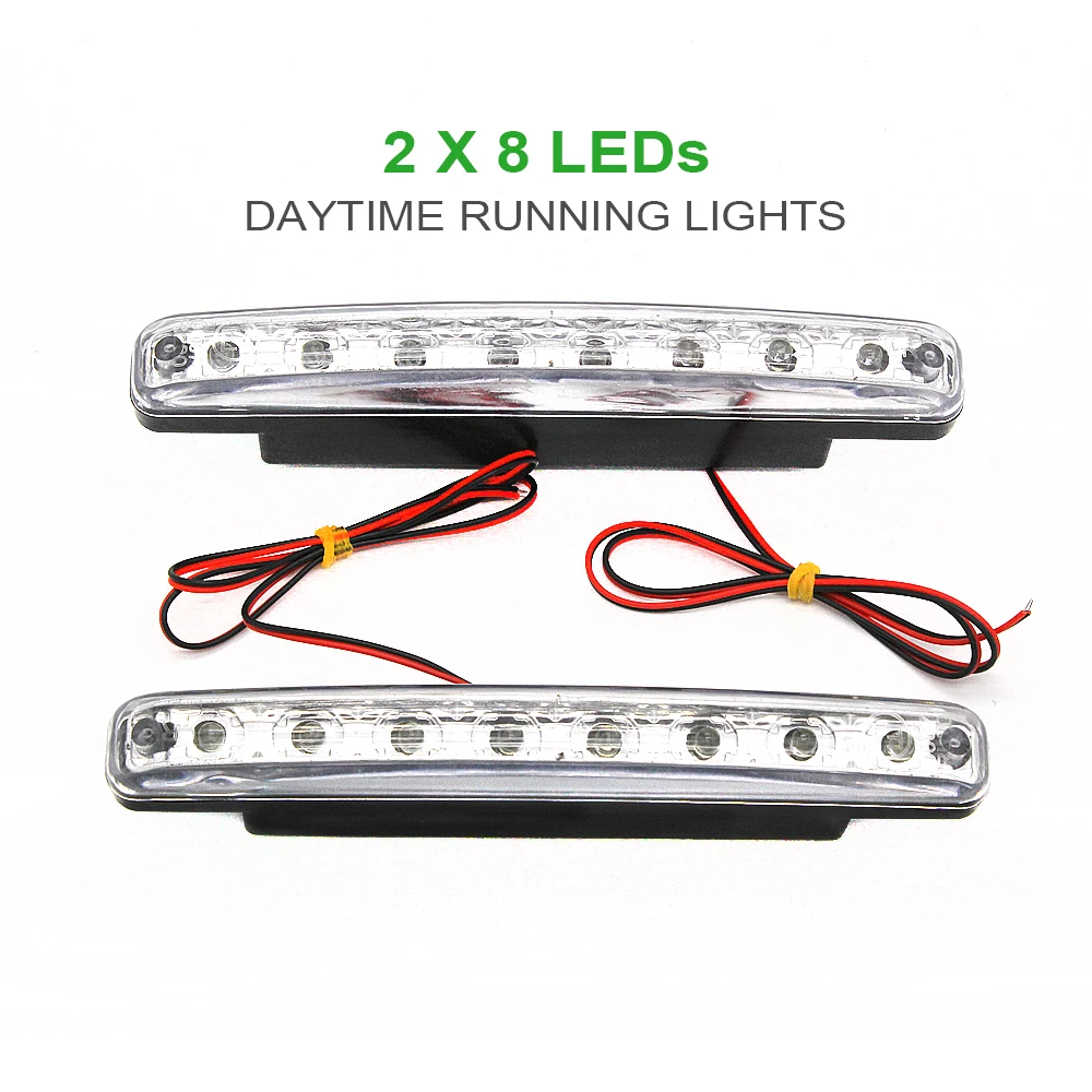 Универсальный Автомобильный светодиодный DRL Габаритные огни 8 s супер яркий Авто
