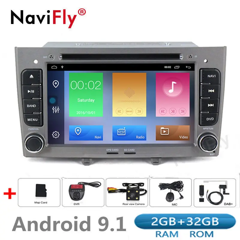 Автомобильный dvd Радио мультимедийный плеер Android 9 1 для peugeot 408 308 308SW gps навигация SWC