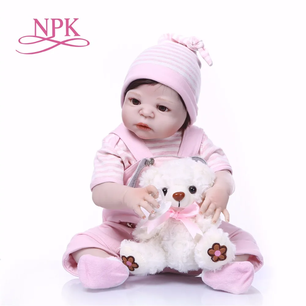 Полностью силиконовая кукла NPK для новорожденных Реалистичная младенец игрушка