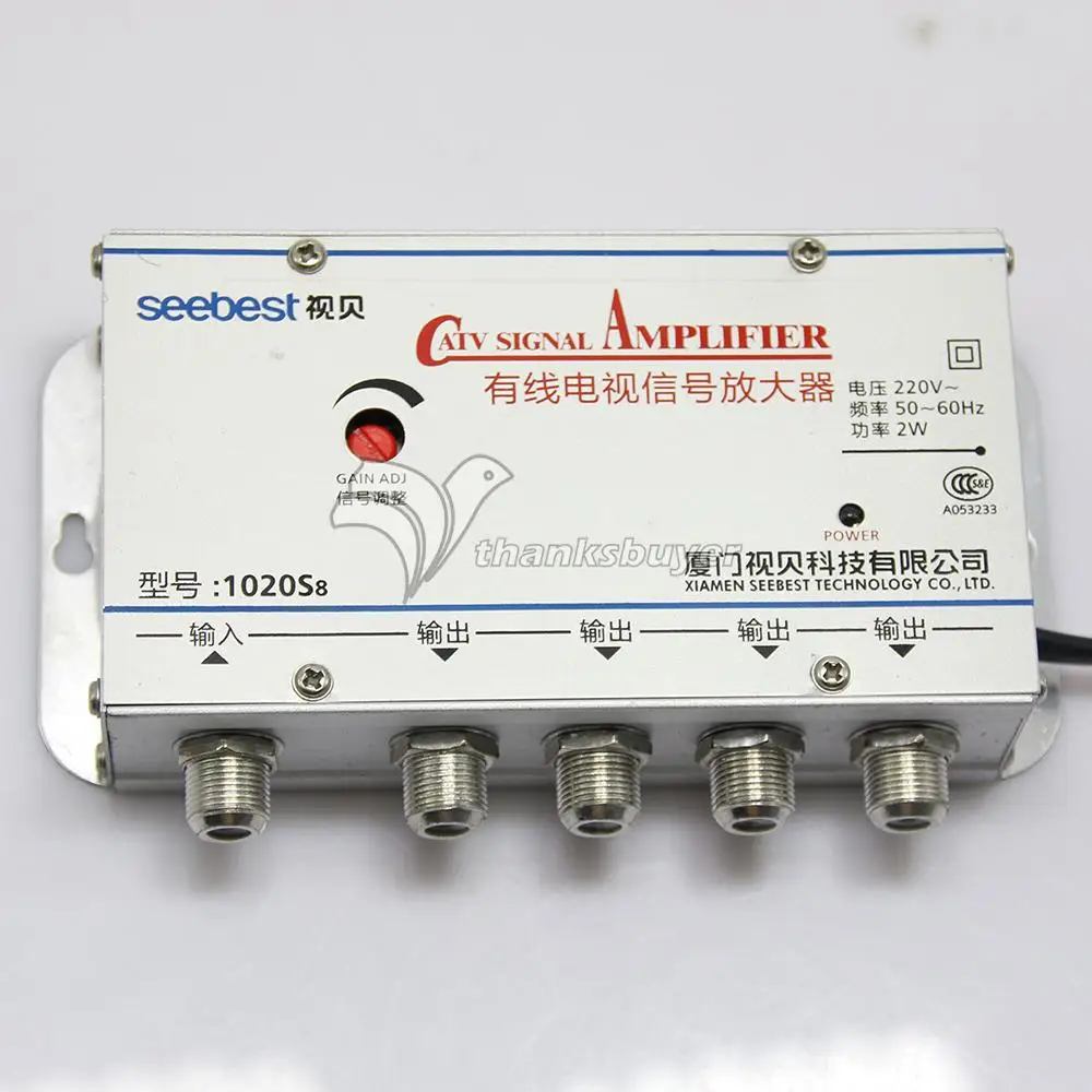 TZT SB-1020S8 4way CA ТВ усилитель сигнала спутниковый кабель ТВ разделитель усилителя сигнала Усилитель CA tv 20DB