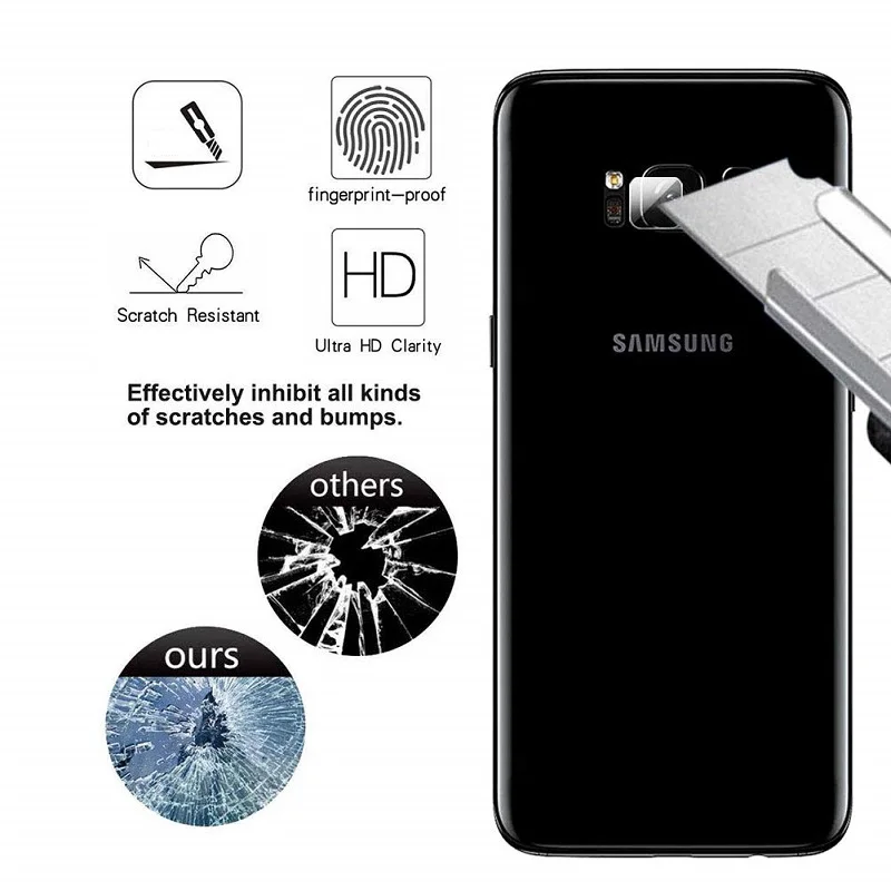 VSKEY 100 шт задняя камера объектив протектор для samsung Galaxy M10 M20 A30 A50 A7 A8 A6 Plus A9 Закаленное стекло Защитная пленка