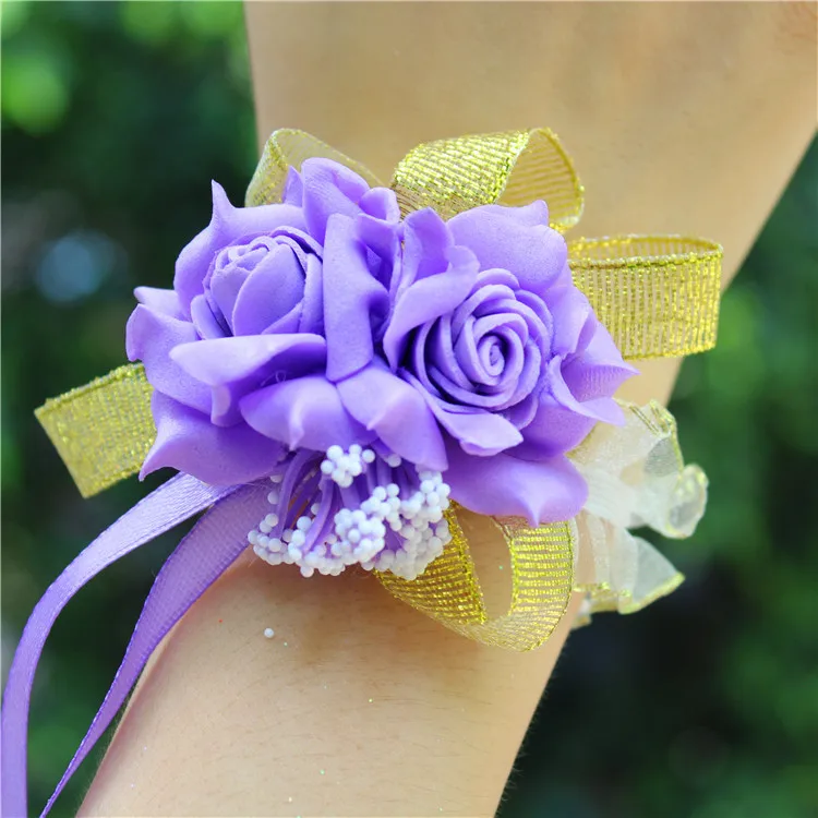 Бутоньерка для запястья бутоньерка с цветами подружки невесты Свадебный