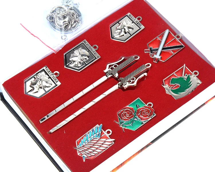 8 шт./комплект подвески для оружия атака на Титанов|attack on|attack on titanattack titan shingeki |