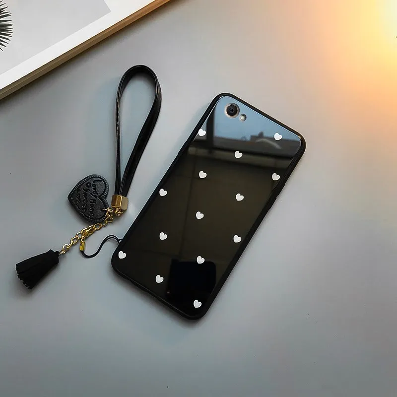 Чехол из закаленного стекла для Xiaomi Redmi 5A 6A 7A 8A жесткий чехол с сердечком Note Prime