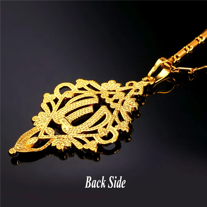 Ожерелья и подвески Collare в винтажном стиле с кристаллами Аллах ожерелья золотого
