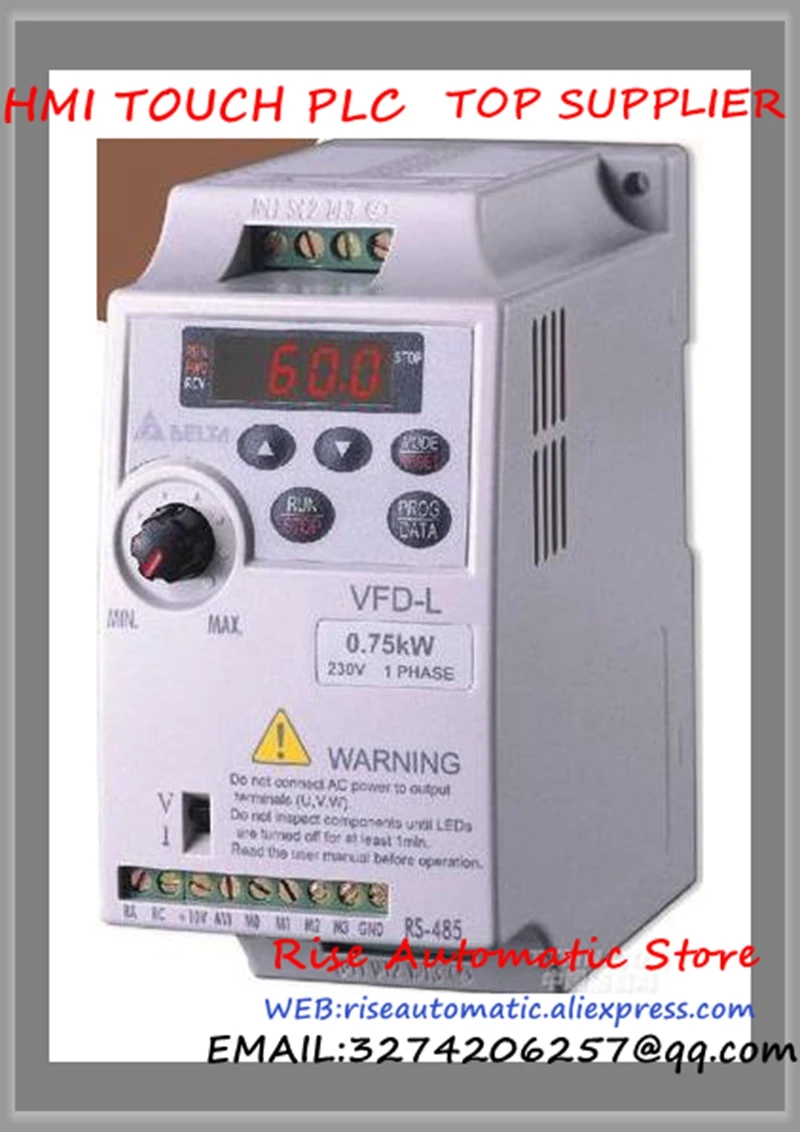 VFD-L инвертор двигатель переменного тока привод 1 фаза 220V 2.2Kw 3HP 10A 400Hz Новый VFD022L21W |