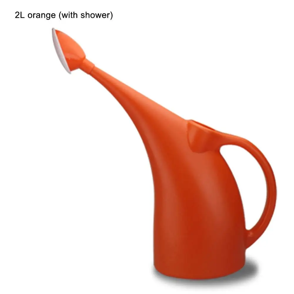 Orange 2L shower Большой емкости пластиковый Длинный Носик инструмент для чайника, сада, элегантные цветочные растения, лейки, спринклерная банка, горшок, контейнер, держатель - Цвет: Orange 2L shower