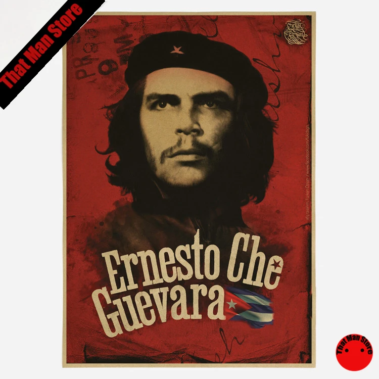 Винтажные кубинские герои лампа наклейка в ретро стиле для бара кафе гостиной 42x30