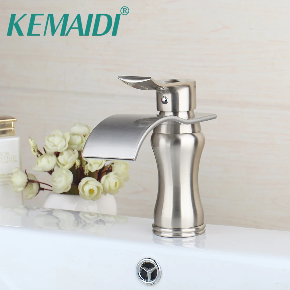 KEMAIDI Современный Смеситель для ванной комнаты никелевый матовый смеситель