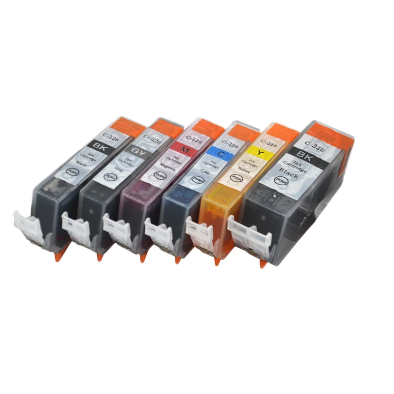 Картридж с совместимыми чернилами BCI325 BCI326 6 шт. Luocai для Canon PGI 325 CLI 326 PIXUS MG8130/MG6130|ink