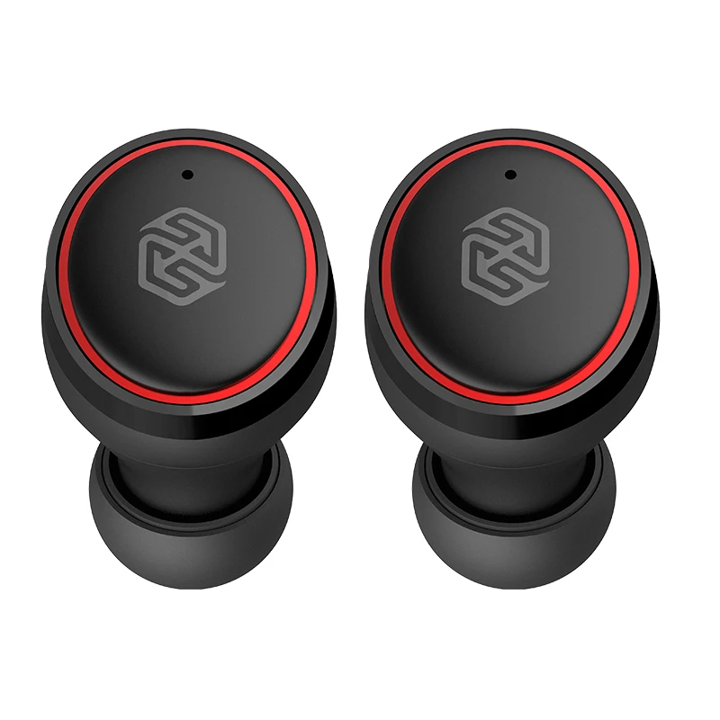 black red Беспроводные наушники NILLKIN TWS 5,0, Bluetooth, IPX4, водонепроницаемые Bluetooth наушники, 3D стерео беспроводные наушники, двойной микрофон - Цвет: black red