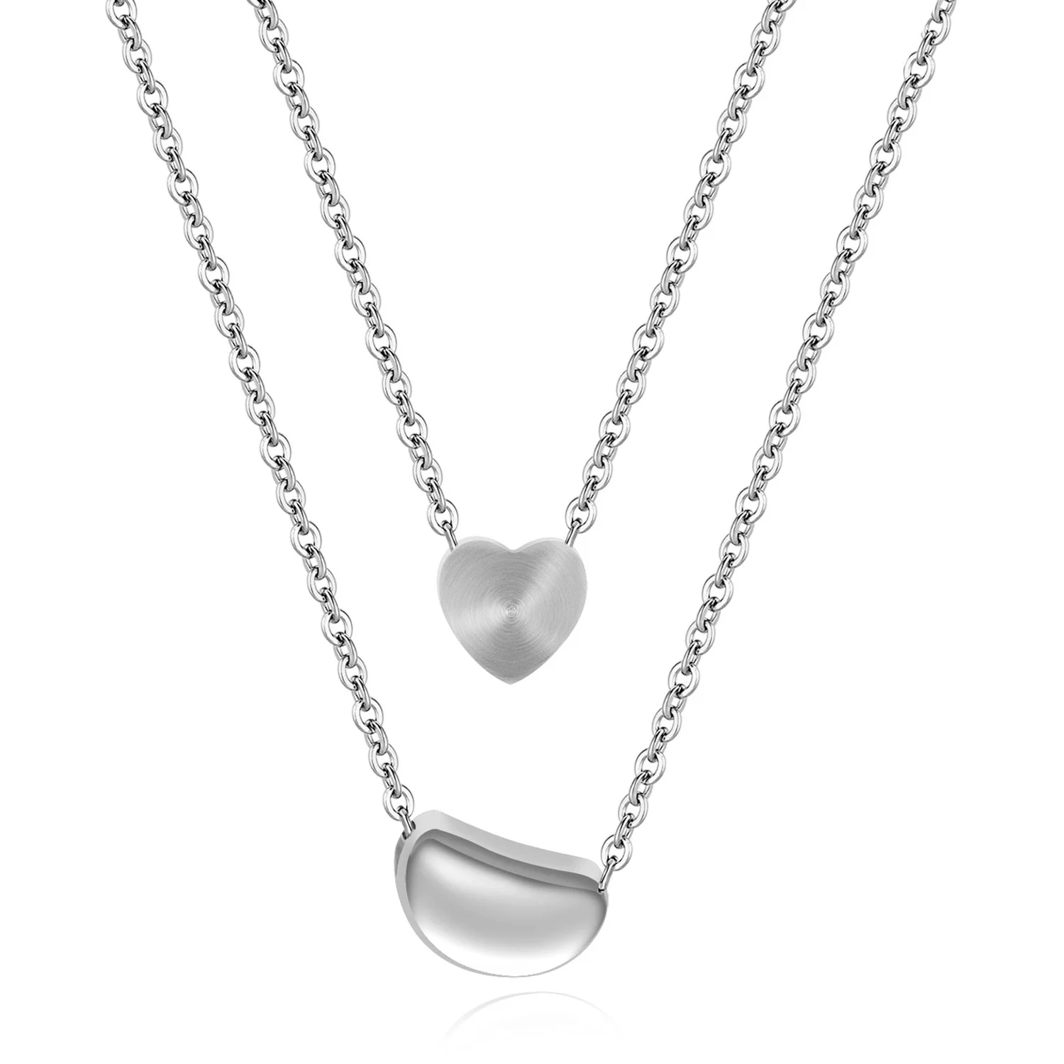 Ожерелья и подвески в форме сердца Двойная Цепочка золотого цвета Брендовое