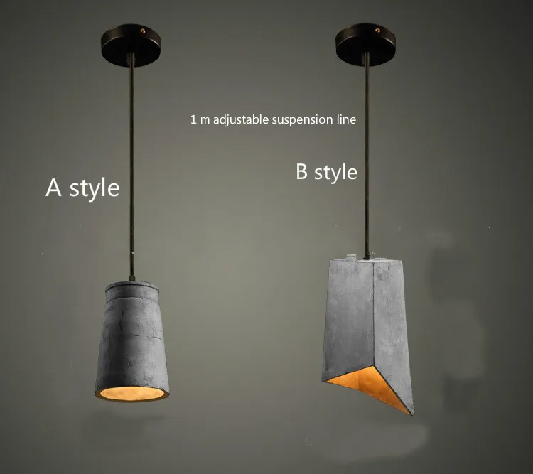 American Retro Pendant Lights Cement Cafe Dining Room Hanglamp Bar Lighting Modern Luminaire Suspendu Lamparas Lustre Lighting