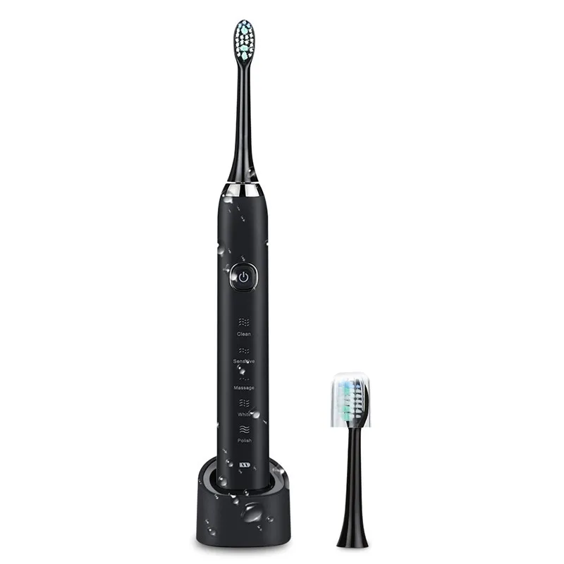 

2pcs Sarmocare S100 Sonic Electric Toothbrush 5 models with 2 Toothbrush head Wireless rechargeable battery IPX7 Waterproof