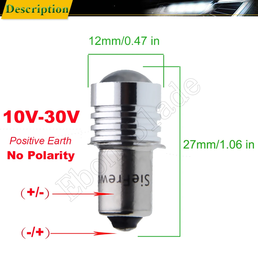 Pair P13.5S PR2 PR3 LED 3030 3SMD LED Emergency Work Light Torch Torches Flashlight Lamp Replacement Bulb 3V 6V 12V 18V 24V