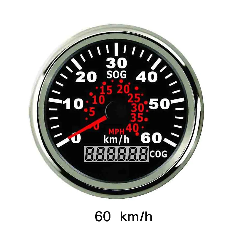 BS 60KMH 85 мм 60KMH gps измеритель скорости одометр IP67 Водонепроницаемый измеритель скорости 120KMH с подсветкой 12 В 24 В подходит для автомобиля грузовика лодки - Цвет: BS 60KMH