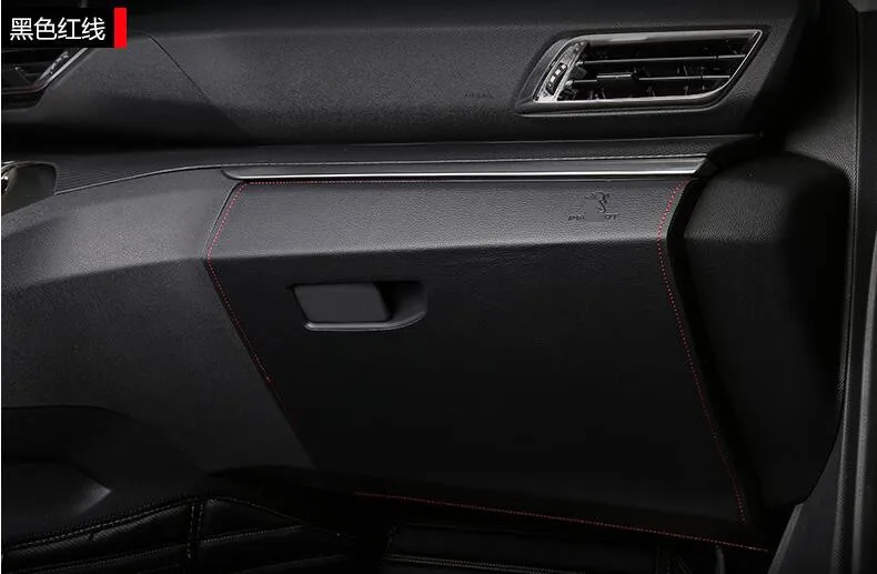 Красный Черный кожаный Co-Pilot коробка для хранения, отделка Органайзер подходит для peugeot 3008 GT - Название цвета: Красный