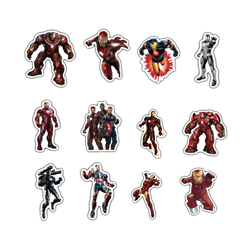 50 шт., наклейка Ironman s, водонепроницаемый супергерой, персонаж, Тони Старк, наклейка "Мстители", детский ноутбук, Железный человек, игрушки для детей F4