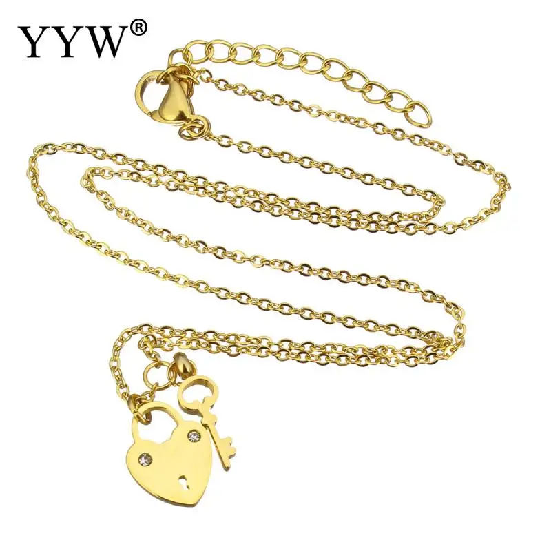 Женское Ожерелье из нержавеющей стали позолоченное ожерелье украшения цепочка