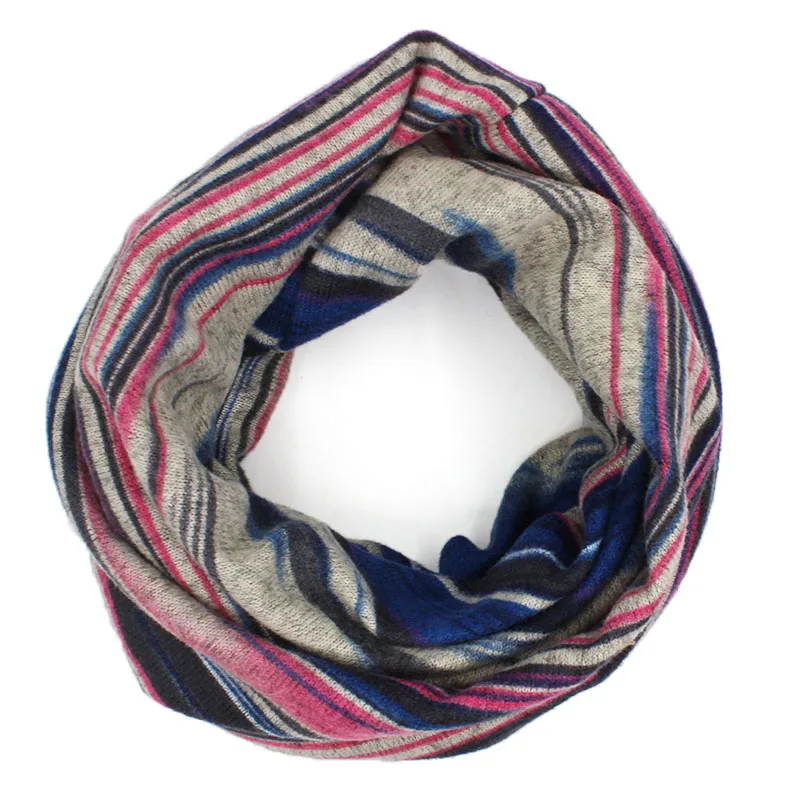 LOVINGSHA осень зима тонкие женские Skullies шапочки Полосатый дизайн шапки для мужчин Мода Feminino многофункциональный шарф HT109