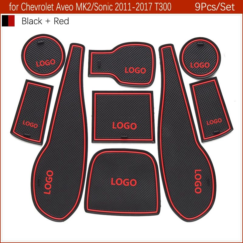 Нескользящий коврик для ворот резиновые подставки Chevrolet Aveo Sonic 2011 2012 2013 2014 2015 2016 2017