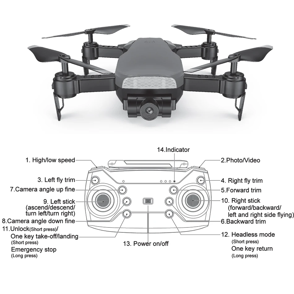 Дрон x4 с HD 720P wi fi камерой квадрокоптер зависающий FPV квадрокоптеры 2 мп складной