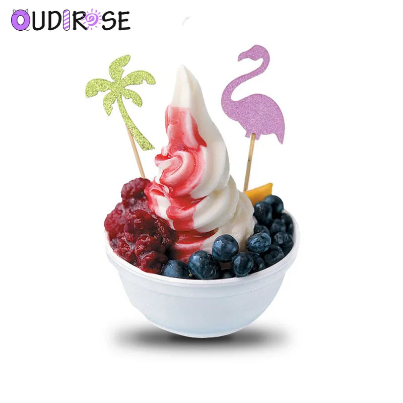 OUDIROSE 2 шт. Фламинго торт Топпер счастливое украшение для торта ко дню рождения 3D