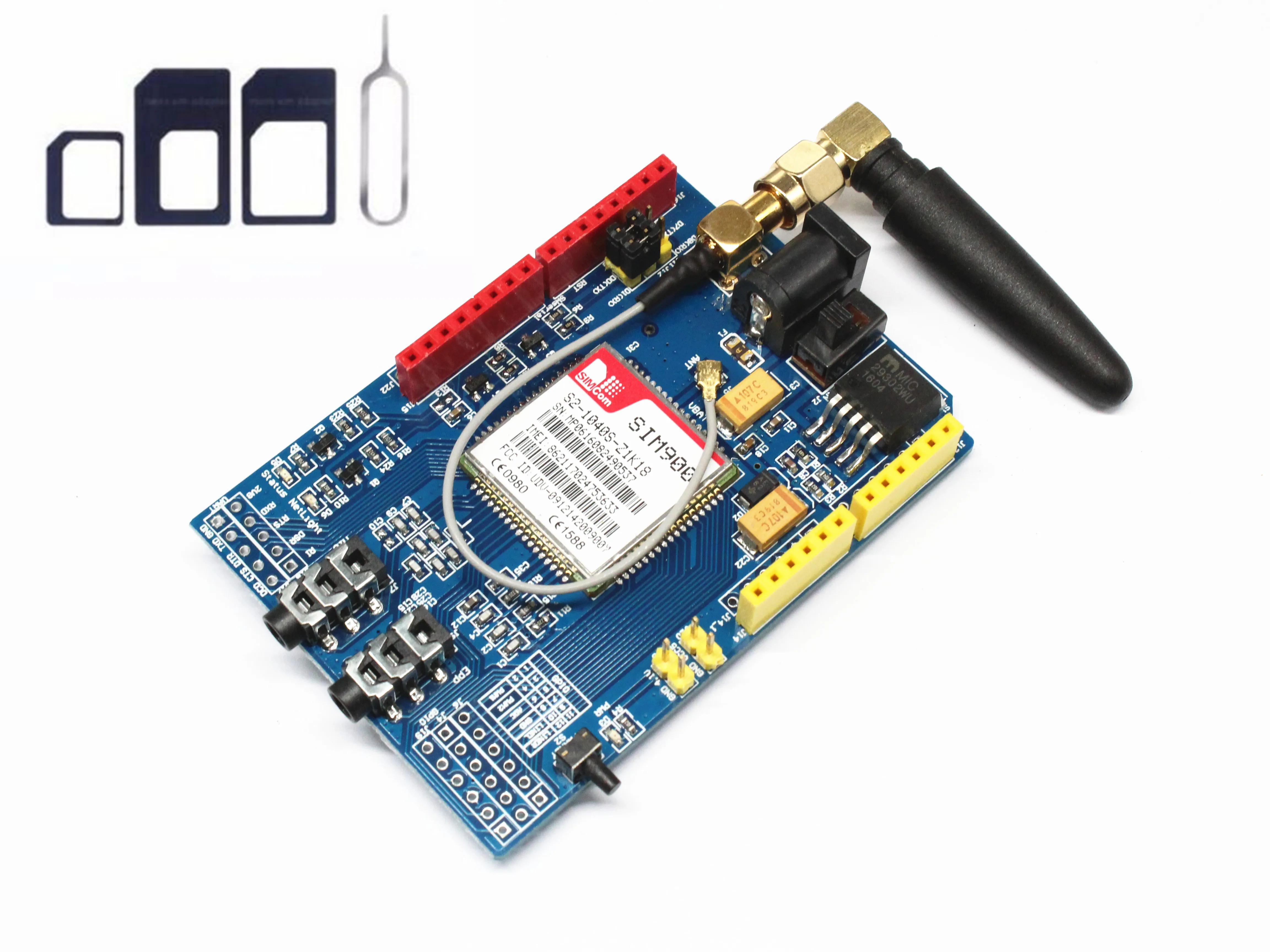 SIM900 GPRS/GSM Защитная макетная плата совместимая с четырехдиапазонным модулем |