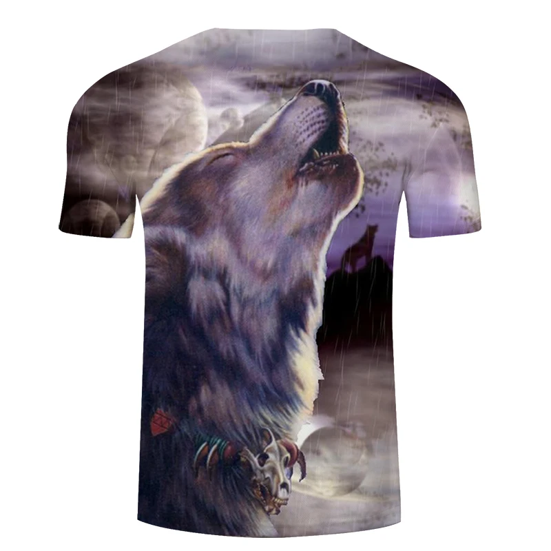 Футболка Raining Wolf 3D женская футболка Мужская летняя топы аниме Supreme Camiseta Streatwear хип