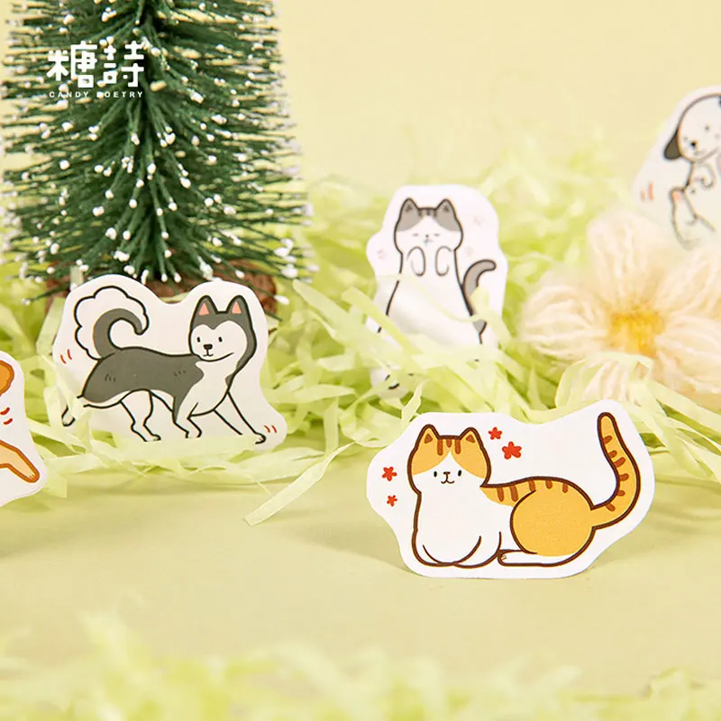 45 шт./кор. жизнь кошки Kawaii канцелярские наклейки дневник планировщик