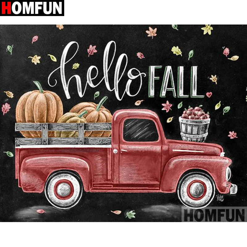Алмазная живопись HOMFUN A13596 полноразмерная/круглая вышивка 5D сделай сам грузовик с