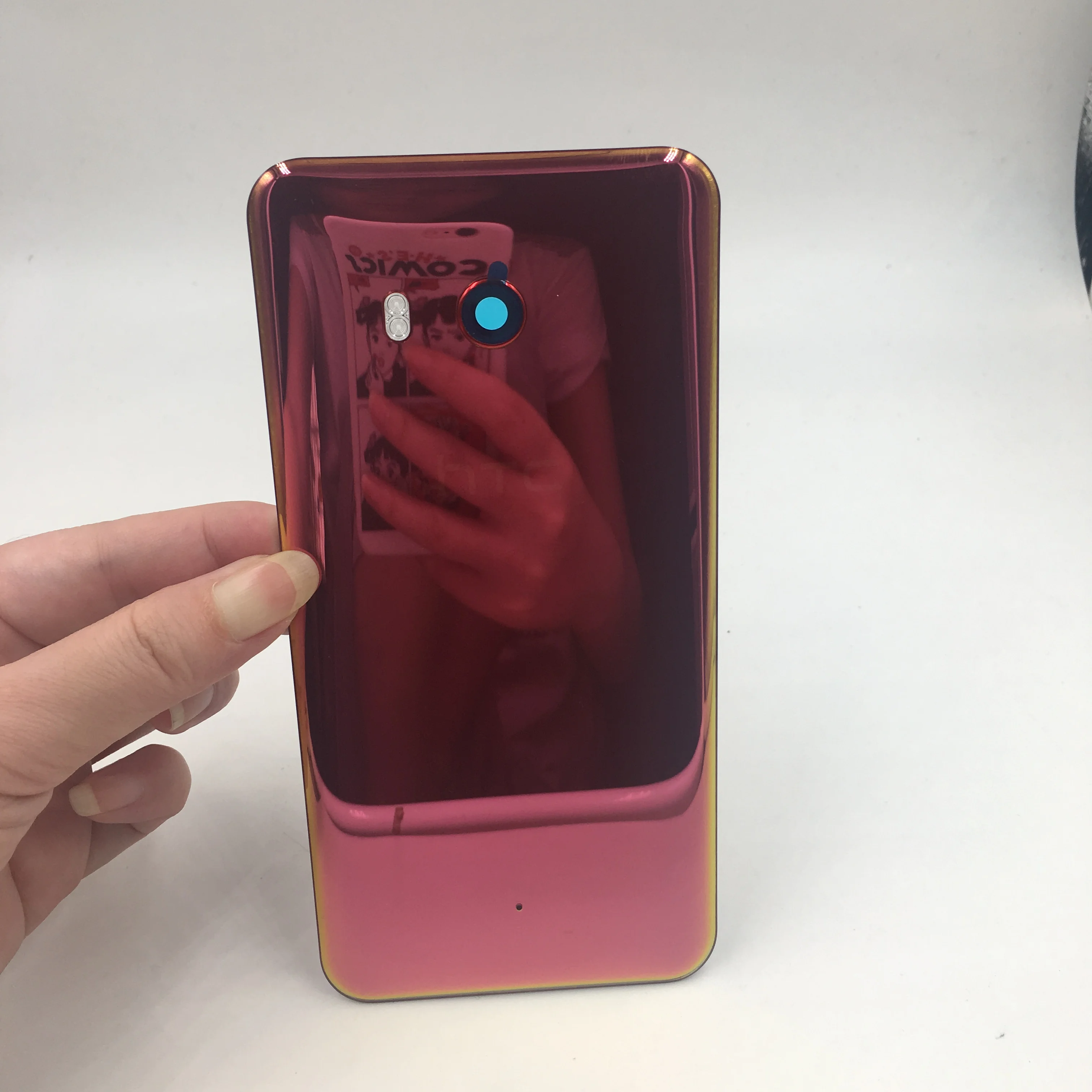 5 дюймов Стекло сзади Корпус дверные замки для HTC U11 задняя Батарея крышка чехол с