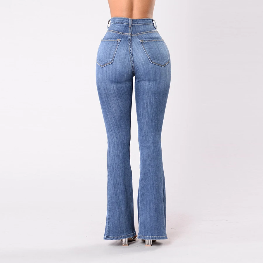 Женские джинсы клеш с высокой талией на осень/зиму|Джинсы клеш| |