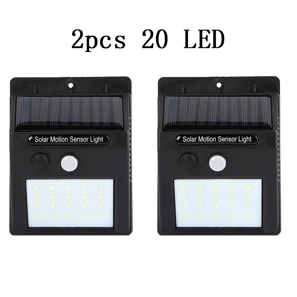 2pcs 6 LED Junejour 4 шт. в партии, 6/20/30LED фонарь на солнечных батареях движения PIR Сенсор Перезаряжаемые открытый энергосберегающий путь на стенная солнечна лампа - Испускаемый цвет: 2pcs 6 LED