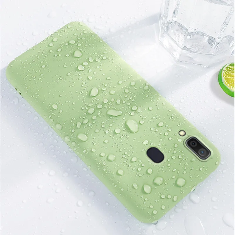 200pcs/lot Liquid silicone Phone Case For Samsung Galaxy A10 A20 A30 A40 A50 A60 A70 A80 A90 M10 M20 M30 TPU Back Cover
