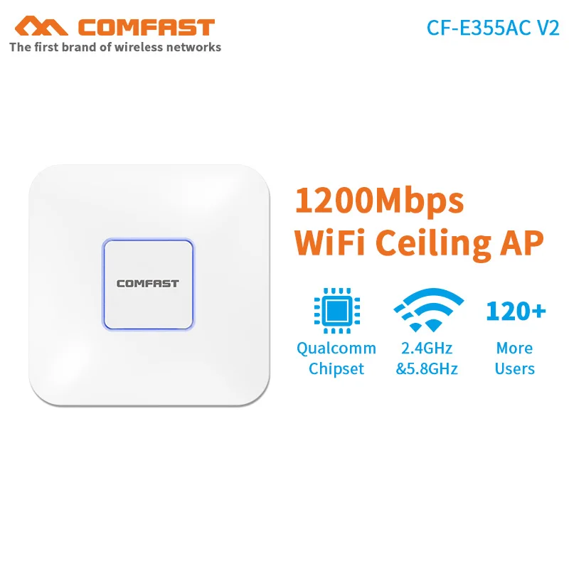 COMFAST Беспроводная AP 1200M потолочная 802.11AC 5 8G + 2 4G домашняя 48V POE мощность 16 Flash WiFi
