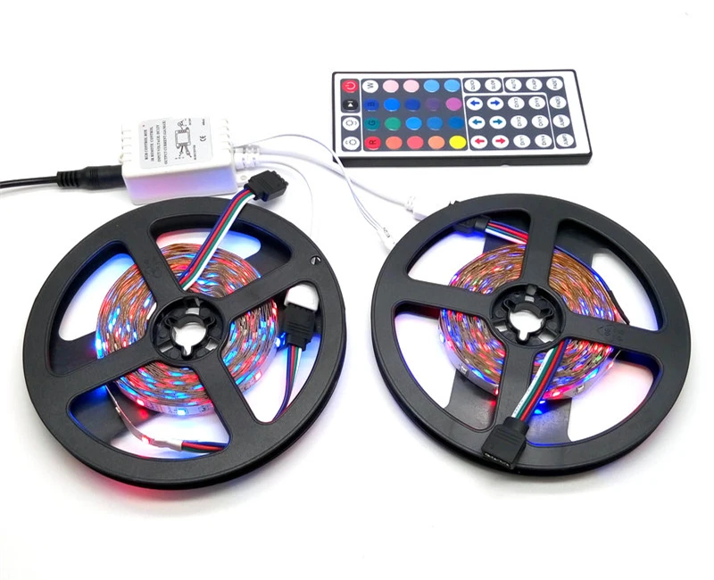 Светодиодная лента 10 м 3528 RGB 600LED набор гибких лент + 44 клавишный пульт
