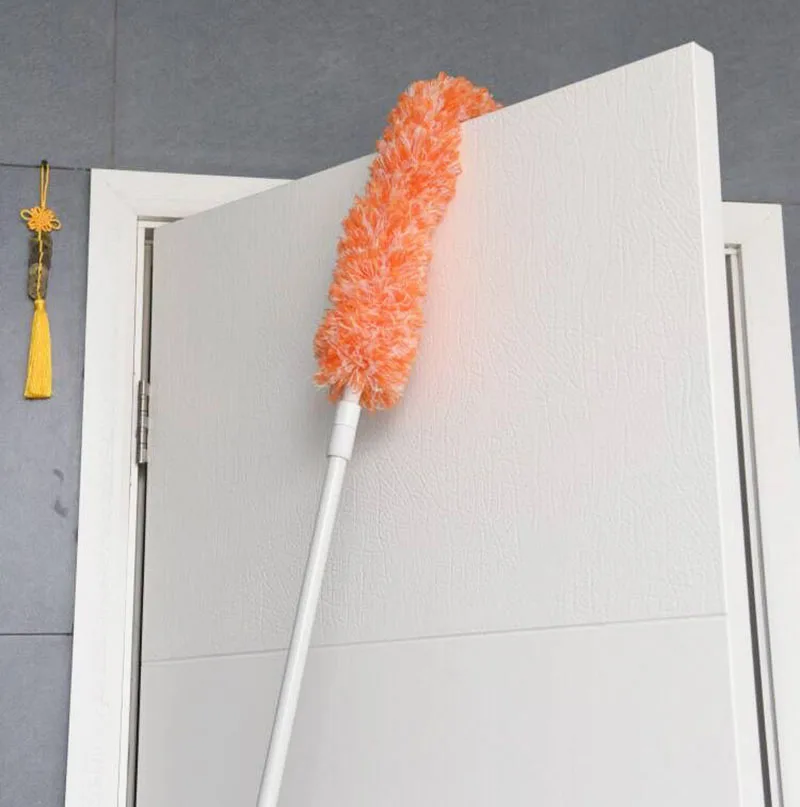 

Soft Microfiber Duster Cleaner Retractable Bending Electrostatic Dust Brush Handle Natural Feather Car Household Cleaning Tools