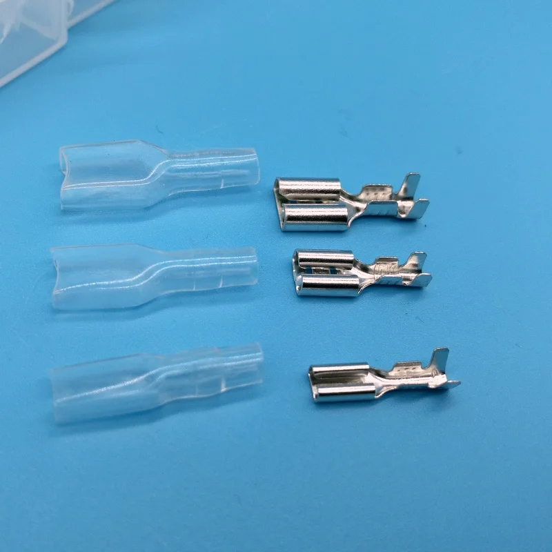 120 шт. разъем лопатка с изоляционными втулками|spade connector|female spade connectorconnector 6.3 |