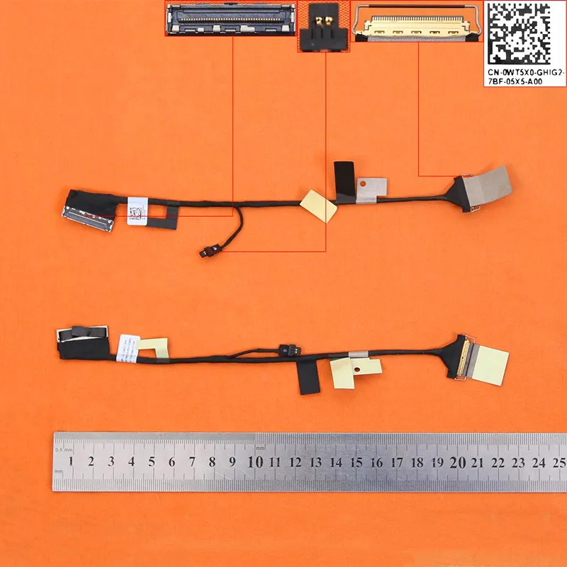 

New LCD LED Video Flex Cable For Dell XPS 13 9350 9360 P/N :0WT5X0 DC02C00BX10 LCD LVDS CABLE