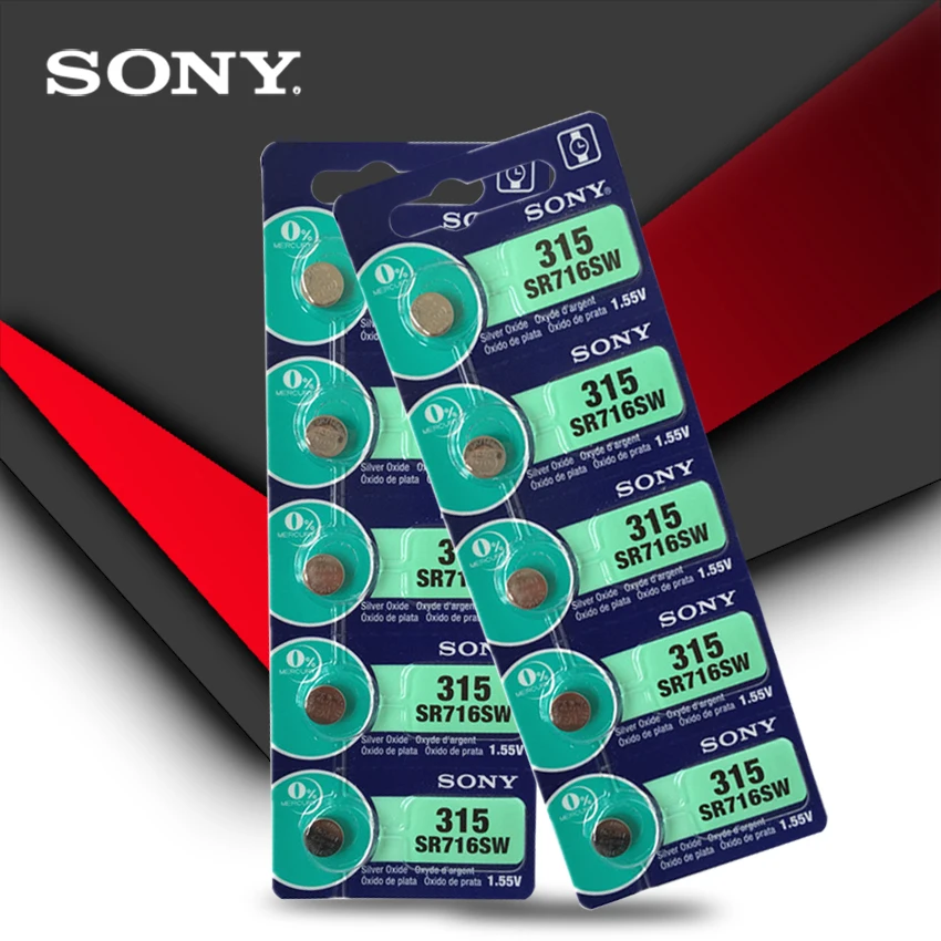5 шт. sony 315 SR716 SR716SW EP2012 D315 батареи для сотовых кнопок оксид серебра для мужчин, женщин, детей часы Розничная карты