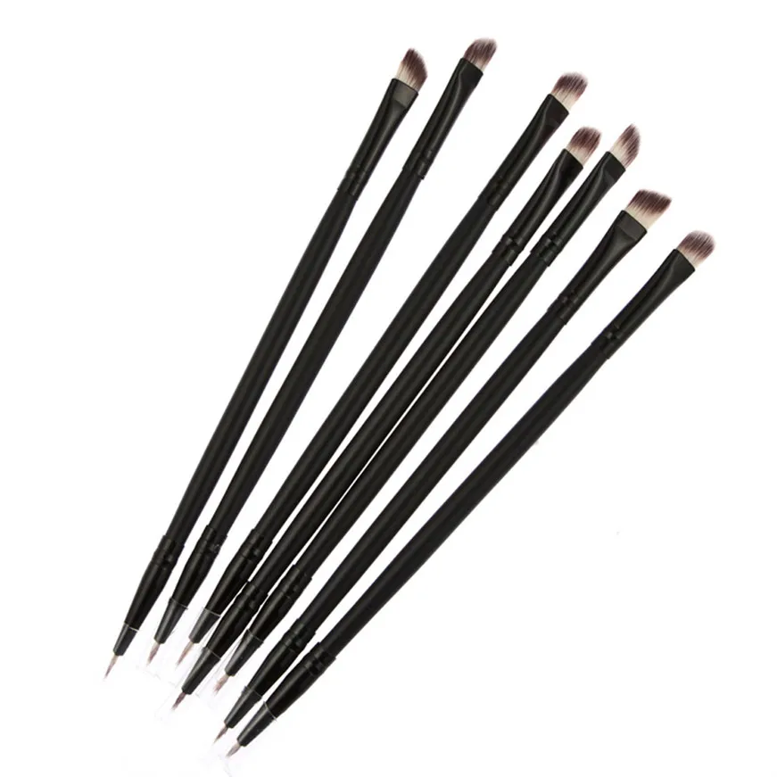 2017 черная двухголовая кисть для теней + подводки глаз maquiagem | Красота и здоровье