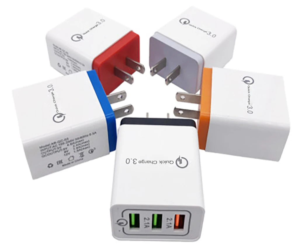 QC 3,0 18 Вт USB быстрая зарядка 3,0 5 в 3 а зарядное устройство для мобильного телефона зарядное устройство быстрое зарядное устройство ЕС США Разъем для iphone 7 8 Sumsung S8 S9 huawei